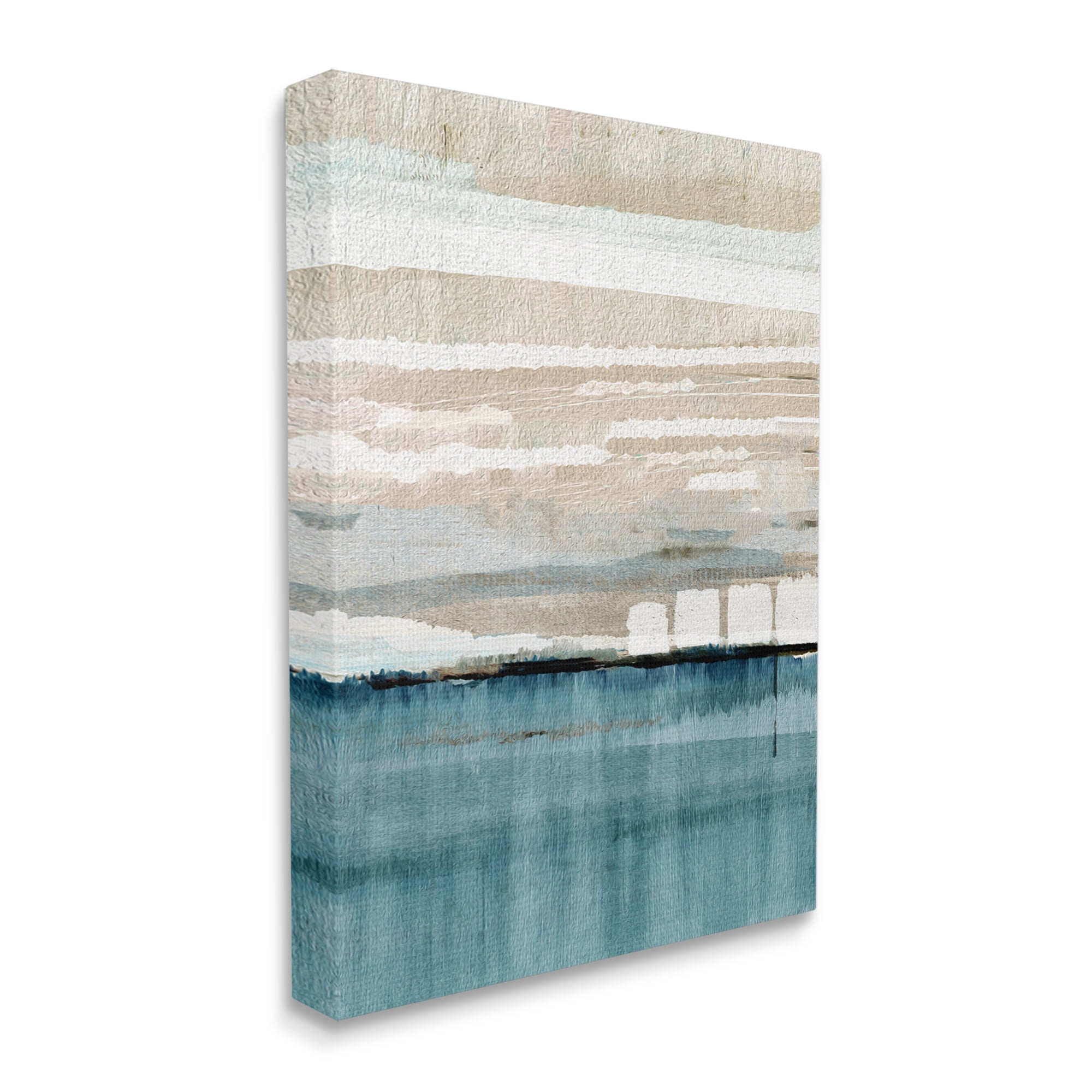 Stupell Industries Abstract Ocean Landscape Abstract Painting Gallery Wrapped Canvas Art Print Wall Art, 36 x 48