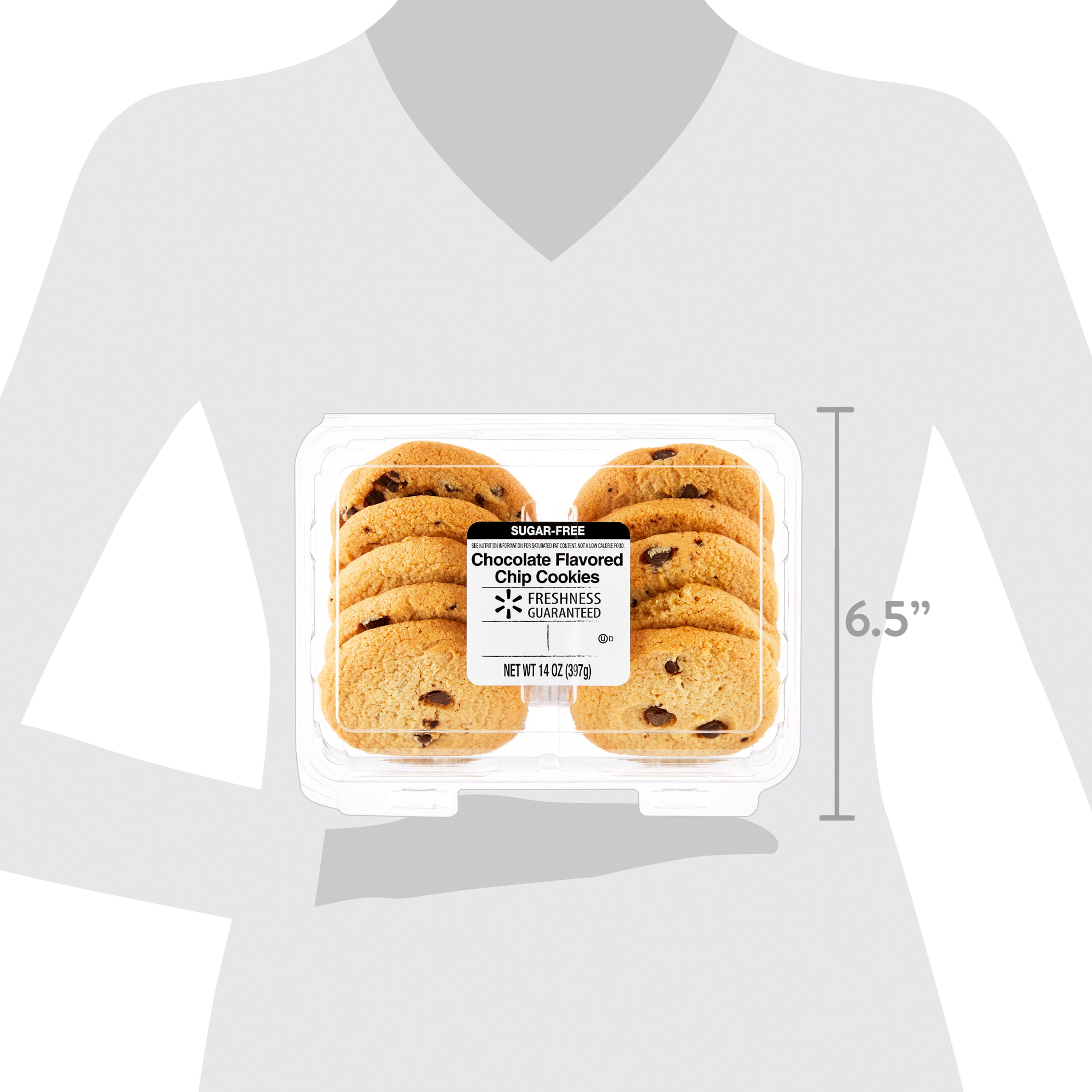 Freshness Guaranteed Sugar Free Chocolate Flavored Chip Cookies, 14 oz, 10 Count