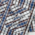 thumbnail image 4 of Dubinik® Western Shirts for Men Short Sleeve Plaid Pearl Snap Shirts for Men Button Up Shirt Cowboy Casual Work Shirt, 4 of 6