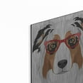 thumbnail image 2 of Luxe Metal Art 'Australian Shepherd Wearing Hipster Glasses' by Olga and Alexey Drozdov, Metal Wall Art, 12"x16", 2 of 7