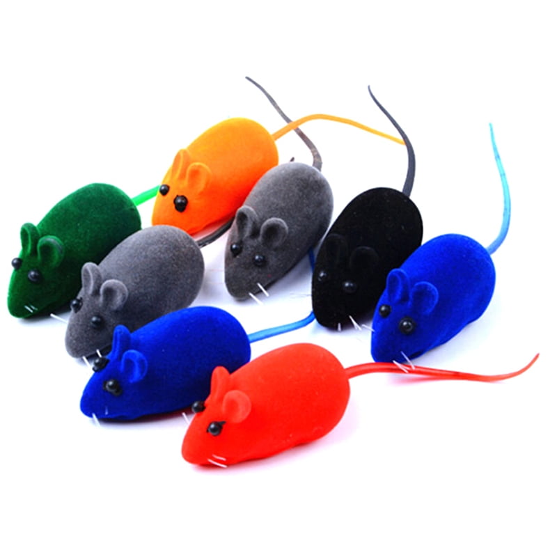 12pcs False Mouse Squeaky Sound Rat Mice Toy For Cat Kitten Puppy Pet Play Toys 