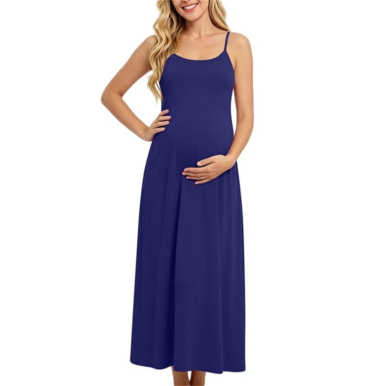 nursing+dresses+formal Iyufng Nursing Dresses for Women Stretch Fitted Spaghetti Straps Dress Maternity Wear pearl trim dress