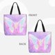 thumbnail image 2 of Easygdp Purple Sparkling Butterfly Bolsa Tote para Mujer, Bolso de Hombro para Trabajo, Playa, Viajes, Compras y Supermercado, 2 of 7