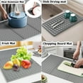 thumbnail image 6 of Sparklane- Dish Drying Mat, Silicone Drying Mat for Kitchen Counter, Collapsible Trifold Large Silicone Drying Mat, Dish Pads for Drying Multiple Usage, Easy Clean, Heat-Resistant, BPA Free(24×16in), 6 of 12