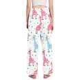 thumbnail image 3 of Dailycode Women's Pajama Pants Wide Leg Lounge Pj Bottoms With Pockets Giraffe with Dots, 3 of 7
