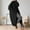 Black, variant on DuoJiaJ Long Knit Cardigan Coat High Neck Oversized Open Front Sweater With Pockets For Fall Winter Crewneck Sweater Women Black One Size