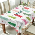 thumbnail image 4 of 54"x54" Christmas Tree Tablecloth Waterproof Washable Polyester Square Table Cover Durable Tablecloth for Kitchen Dining Table Party Decor, 4 of 7