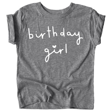 

Olive Loves Apple Birthday Girl with Heart Basic Birthday T Shirts for Any Age Birthday Granite Heather Shirt 2T