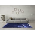 thumbnail image 3 of Ahgly Company Machine Washable Indoor Rectangle Abstract Blue Modern Area Rugs, 7' x 10', 3 of 4