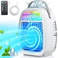 thumbnail image 1 of Ventilador de aire acondicionado portátil AI, mini aire acondicionado evaporativo JYew, unidad de aire acondicionado portátil con ventilador acondicionador humidificador 4 en 1 con 1400 ml, CA portáti, 1 of 5