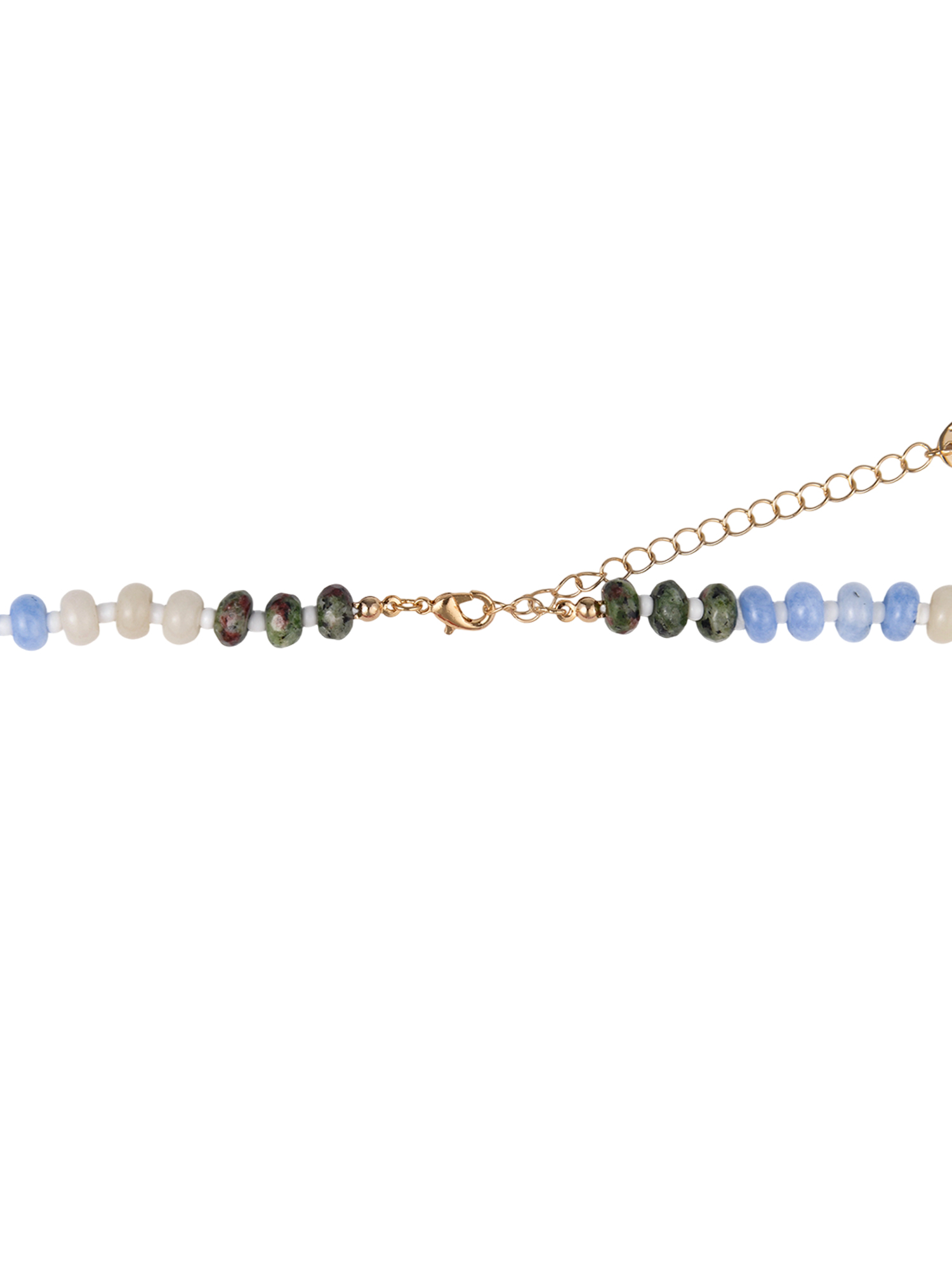 Time and Tru Goldtone Multicolored Bead Initial "Q" Necklace