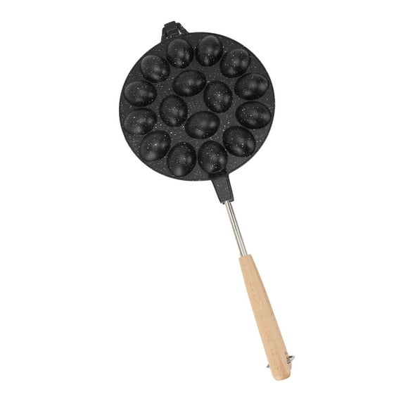 Gabarit de Biscuits en Noyer Ovale, Revêtement Antiadhésif Design Poignée en Bois 16 Trous Gabarit de Boulangerie pour Maison Boulangerie Noir