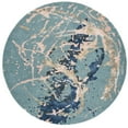 thumbnail image 4 of SAFAVIEH Soho Daffodil Abstract Area Rug, Blue/Light Pink, 6' x 6' Square, 4 of 10
