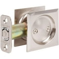 thumbnail image 2 of Contemporary Square Pocket Door Lock, Passage (Hall/Closet) Latch, 2-3/8" Backset, RCL, Satin Nickel by Stone Harbor Hardware, 2 of 3