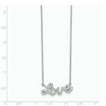 thumbnail image 2 of Beautiful Sterling Silver Polished CZ LOVE 18in Necklace, 2 of 2