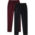 thumbnail image 4 of Mens 2PC Sweatpants Wide Straight Leg Pants Bottom Sweatpants Joggers Pants Workout With Pockets Running Sports Pants Loose Casual Jogger Pants XXXL, 4 of 4