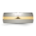 thumbnail image 3 of Titanium 14k Gold Inlay 8mm Ring Man Wedding Precious Metal   For Dad Mens  For Him, 3 of 10
