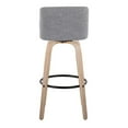 thumbnail image 6 of LumiSource Grey Toriano 30" Fixed-Height Barstool - Set of 2, 6 of 7