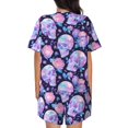 thumbnail image 4 of Womens Pajama Sets With Pocket, crystal Skull flower Lounge Sets Short Sleeve Sleepwear PJ Sets for Women, 4 of 6