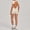 Beige, variant on Workout Jumpsuits for Women Romper Open Back Short Sleeve Sexy Workout Bodysuit for Gym