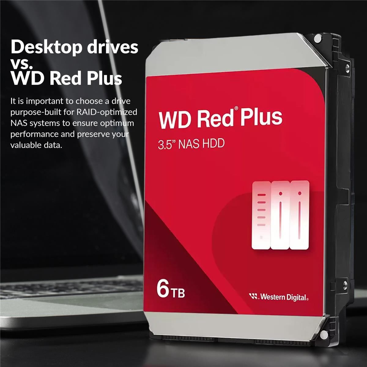WD 2x Red Plus 6TB 3.5" SATA III Internal NAS Hard Drive