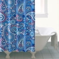 thumbnail image 4 of Blue Paisley Pattern Shower Curtain 72"x84" ,Bathroom Decorative Shower Curtains Set with 12 Hooks,Modern Waterproof Washable Shower Curtain, 4 of 6
