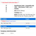 thumbnail image 2 of Speedometer Cable - Compatible with 1982 - 1986 Pontiac T1000 1.6L 4-Cylinder 1983 1984 1985, 2 of 2