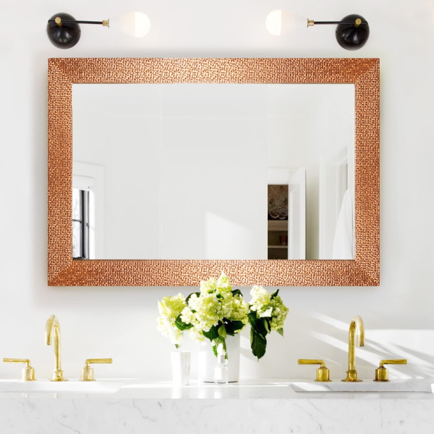 Hans&Alice Bathroom Mirrors Wall Mounted Mirror, Modern Mirror for