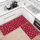 thumbnail image 5 of Juego de 2 Tapetes Navideños para Cocina | Felpudos Antideslizantes de Poliéster En Rojo y Verde | Alfombras Antimanchas para Entrada, Baño y Dormitorio | Alfombra Decorativa Navideña, 5 of 6