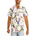 thumbnail image 1 of Men Hawaiian Shirt Vacation Short Sleeve Casual Button Down Shirts Summer Beach Shirt, 1 of 4