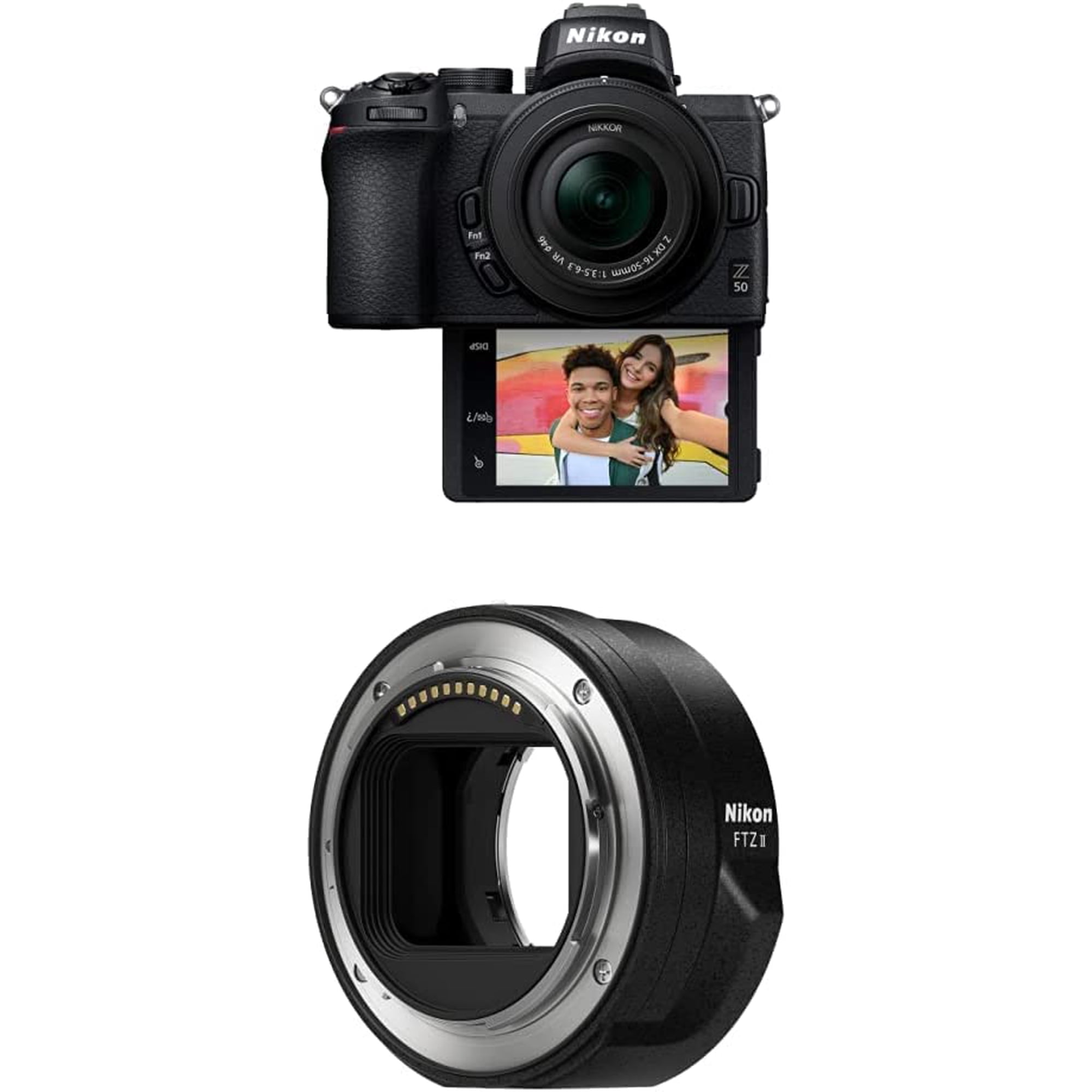 Nikon Z50 Mirrorless Camera Bundle with NIKKOR Z DX 16-50mm Lens and FTZ II Adapter (International Model)