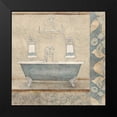thumbnail image 2 of Grey, Jace 20x20 Black Modern Framed Museum Art Print Titled - Bath floral pattern blue 1, 2 of 5