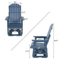 thumbnail image 7 of Mosbrisa HIPS Swivel Patio Glider, Poly Lumber All-Weather Resistant Outdoor Chair, Navy Blue, 7 of 7