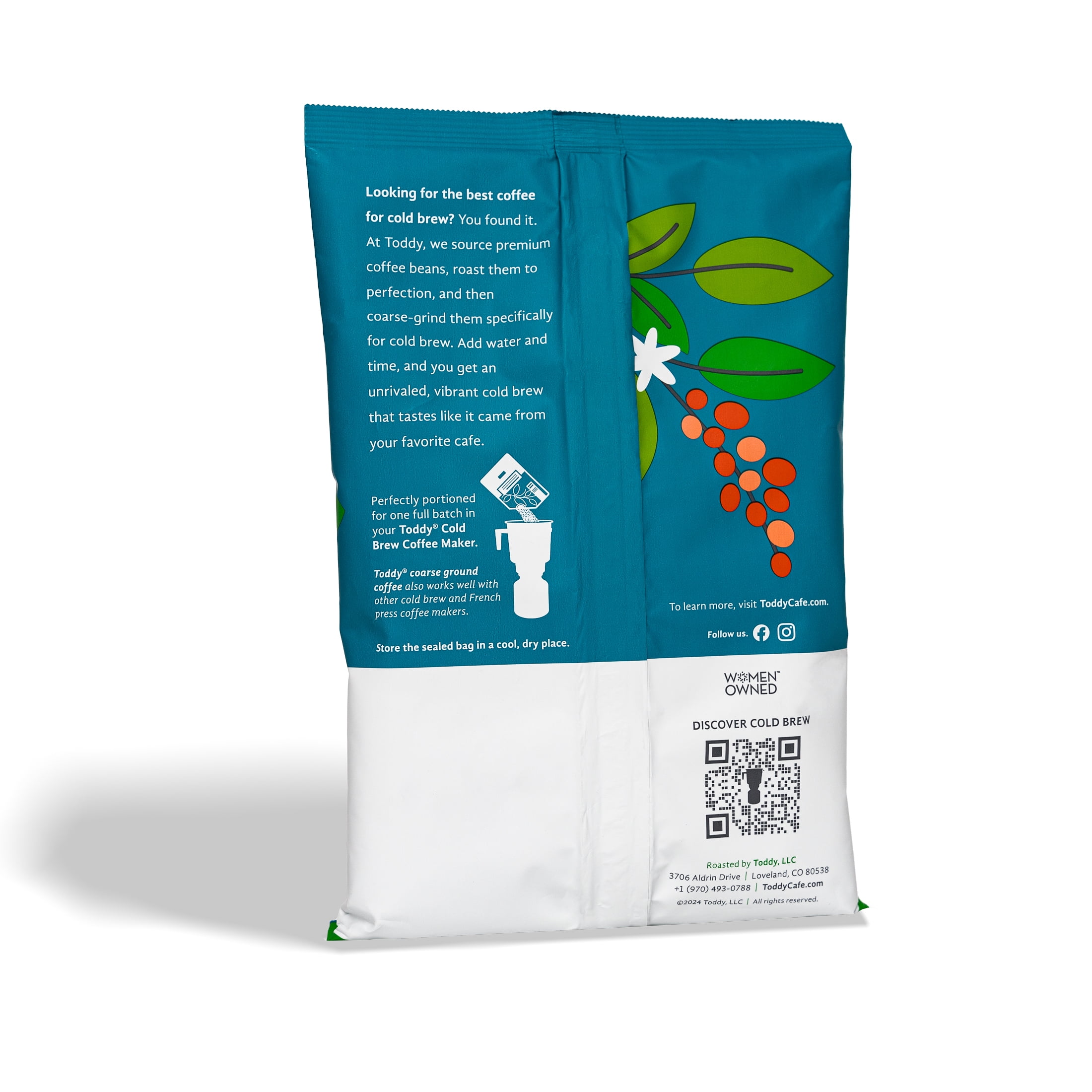 (6 pack) Colombian Cold Brew Coffee, Coarse Ground Coffee