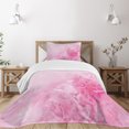 thumbnail image 3 of Ambesonne Pale Pink Quilted Bedspread Set 2 Pcs, Spring Flora Shabby, Twin Size, Pale Pink, 3 of 6