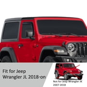 Voron Glass In-Channel Extra Durable Rain Guards for Jeep Wrangler JL 2018-2025/Jeep Gladiator 2020-2025, Window Deflectors, Vent Window Visors, 2 Pieces - 200263