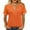 #119-Orange, variant on Cutuoiiu Women's Button V-neck Solid Color Short Sleeve Loose Casual T-shirts Gifts