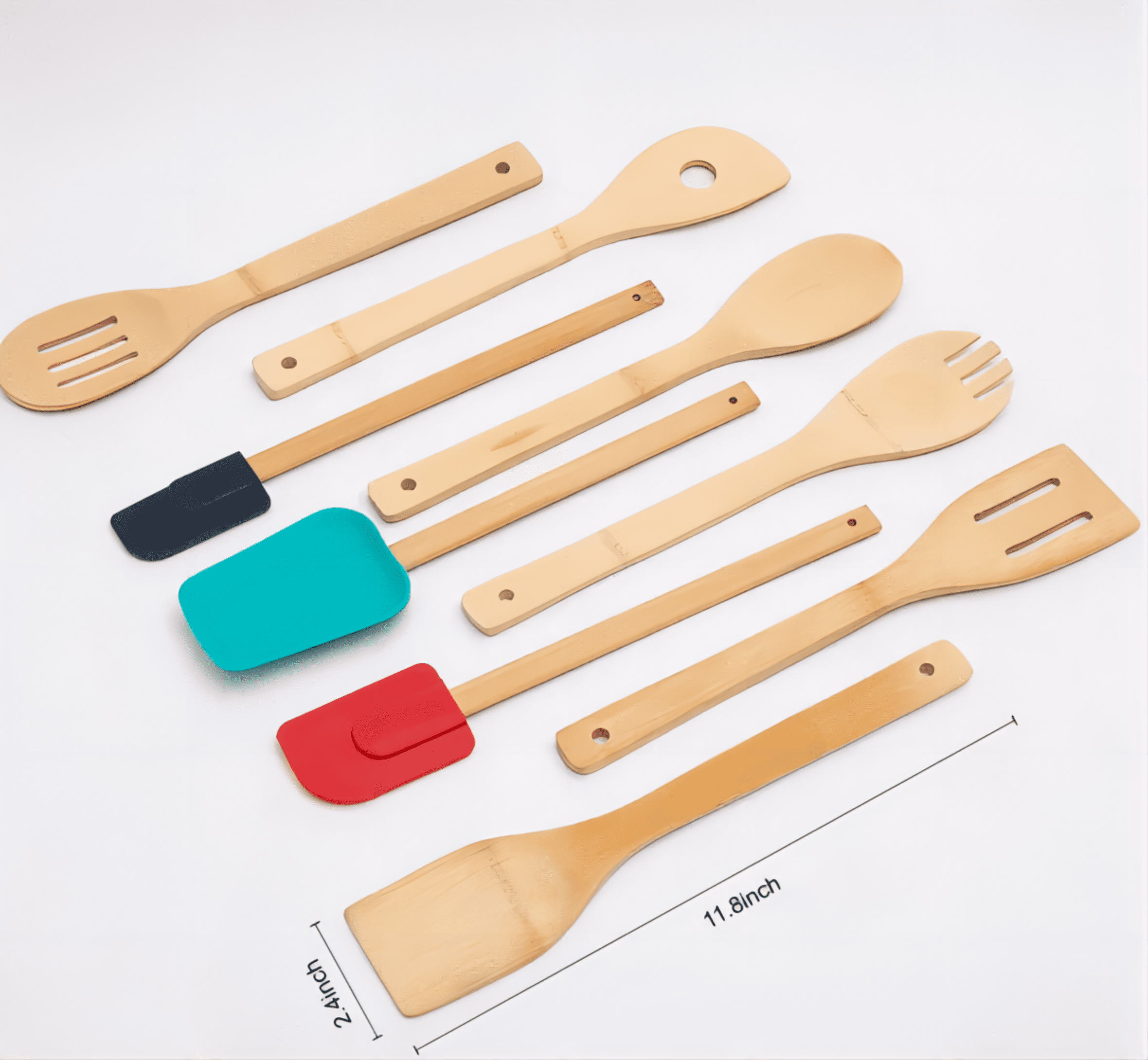 Mainstays 100% Natural Bamboo Tool and Gadgets 9 Pieces