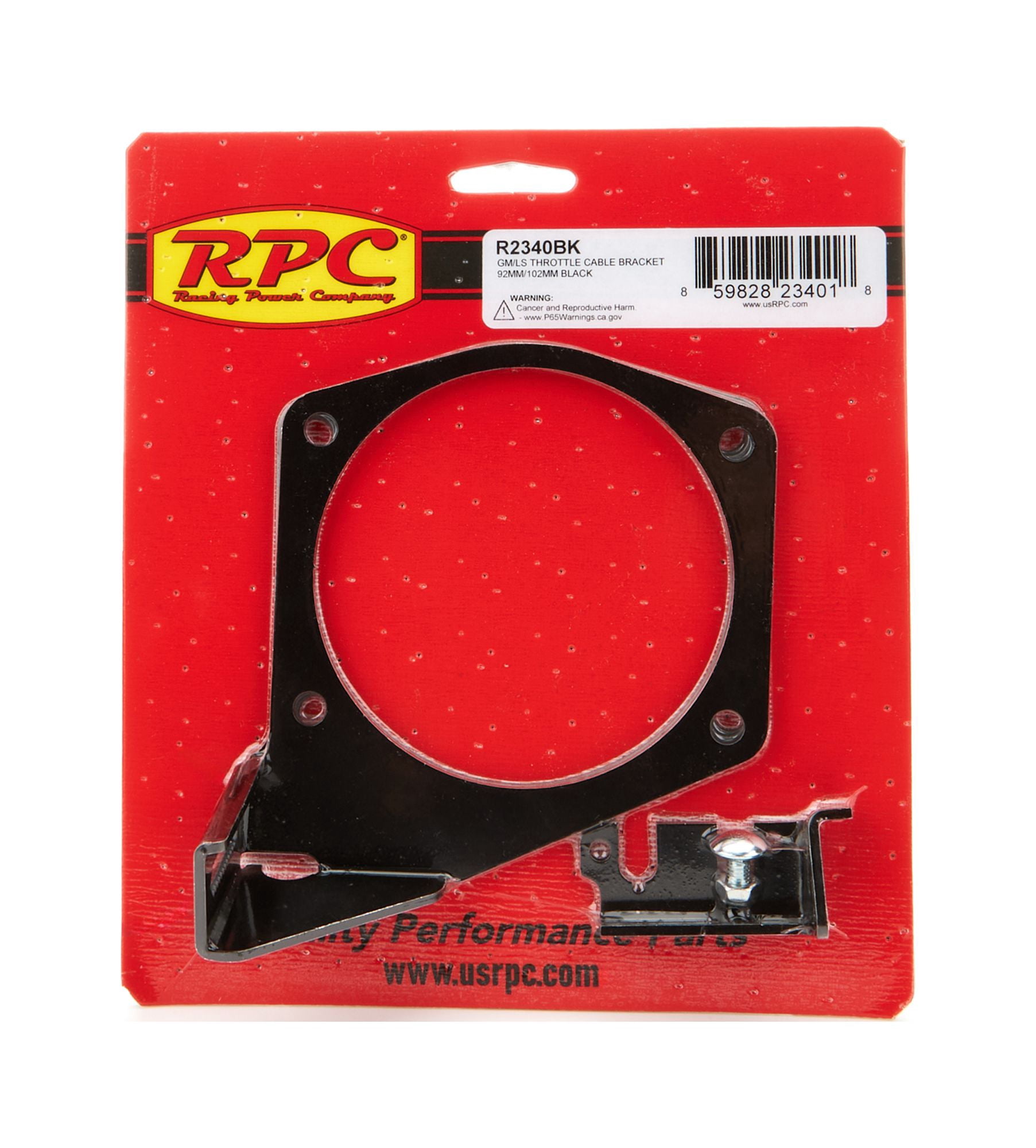Racing Power Co-Packaged LS Throttle Cable Brackt Black