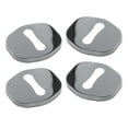 thumbnail image 4 of 4Pcs Couvercle de Serrure de Porte en Acier Inoxydable Décor Accessoires en Métal, Intérieur de Protection, pour Auto, Noir, 4 of 8