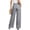 Gray, variant on Linen Pants Women Palazzo High Waisted Loose Business Pants Slacks Straight Button Down Travel Pants with Pockets,Gray M