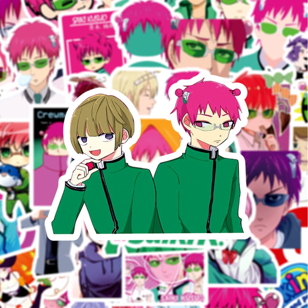 50pcs Anime The Disastrous Life of Saiki K. Saiki Kusuo Sticker PVC  Skateboard Luggage Guitar Kid Boy Waterproof Sticker - Walmart.com