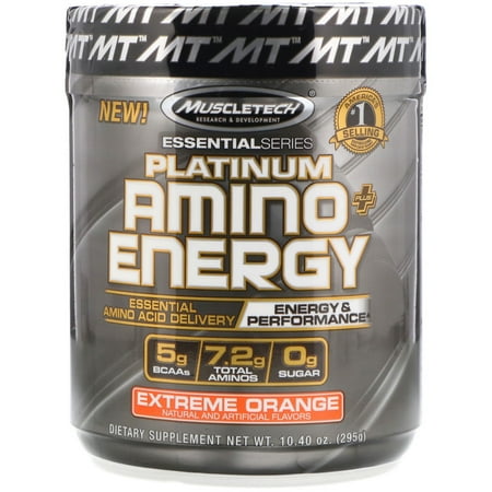 Muscletech  Platinum Amino Plus Energy  Extreme Orange  10 40 oz  295