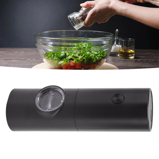 Electric Grinder, Ceramic Electric Pepper Grinder Coarseness Adjustable 6V 25W ABS Shell for Home Kitchen