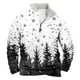 thumbnail image 1 of Sudadera sin capucha para hombre, informal, a la moda, con cuello alto, estampado, cremallera, jersey de manga larga, blusa de poliéster para hombre, 1 of 3