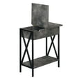 thumbnail image 6 of Convenience Concepts Tucson Flip Top End Table with Charging Station and Shelf, Cement/Black, 6 of 10