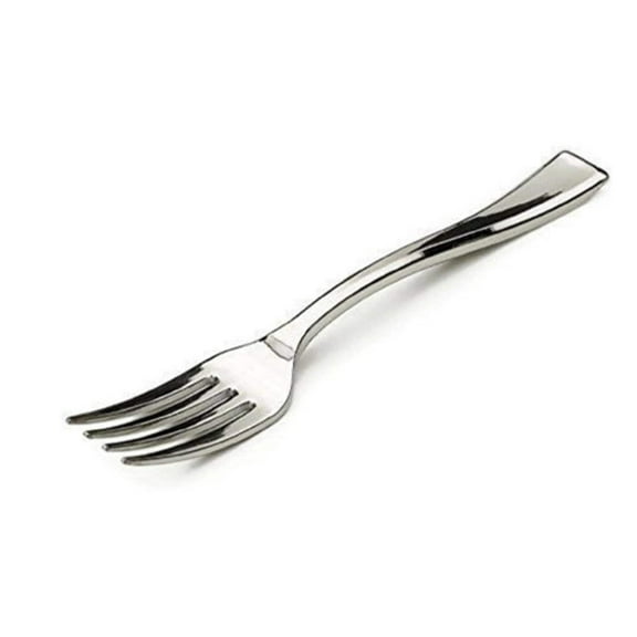 4" Silver Plastic Mini Tasted Fork (36 Pieces)