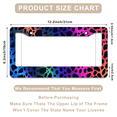 thumbnail image 3 of 1 Pcs Colorful Spots License Plate Frame, License Plate Cover for Car Decorative Parts, Aluminum License Plate Bracket Holder Rust-Proof Weather-Proof for US Standard Car, 3 of 9