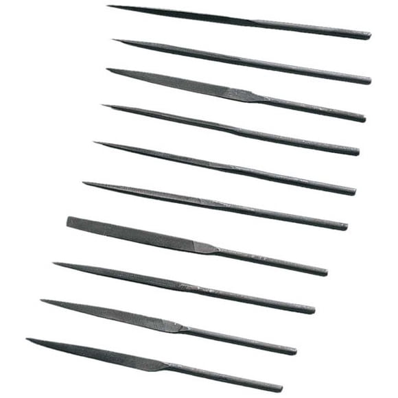 HAWK 180mm x 5mm, 10 Piece Needle File Set With 10 Different Shapes - F341