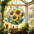 thumbnail image 4 of Outdor Stained Glass Window Hanging Sunflower Stained Glass For Windows Hanging Home For Window Teacher Birthday Sunflower For, 4 of 5